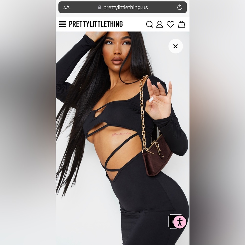 Long Sleeve Cut Out Midi Dress